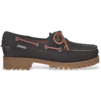 Sebago para mulher. 75125EW Mocassins de Pele Ranger castanhos (39), Couro, Plano, 1 a 3cm, Cordão, Casual, Clássico