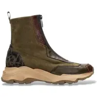 Hispanitas para mulher. CHI254321 Botins de Couro Nepal castanho (38), Marrom, 1 a 3cm, Zíper, Casual