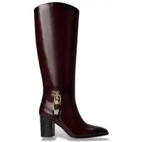 Ralph Lauren para mulher. 802P12879003 Botas de pele Raelynn preto (37), Couro, 5 a 8cm, Nenhum, Casual, Grená