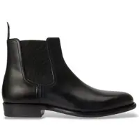 Ralph Lauren para homem. 811P15887001 Botas Chelsea Owen de couro preto (41), Plano, Nenhum, Casual