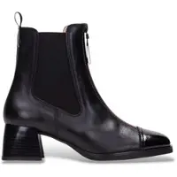 Hispanitas para mulher. HI243733 Botins de Couro Milan preto (38), 3 a 5cm, Zíper, Casual