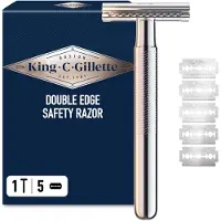Gillette King C Shave & Edging Razor + 1 Recarga 1 Conjunto
