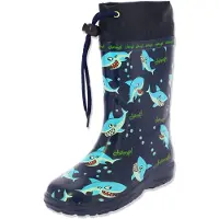 Beck Bota de borracha 'Sharks' navy / turquesa / azul céu / verde