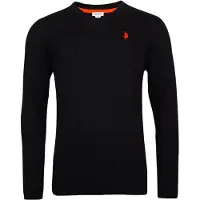 U.S. POLO ASSN. Pullover vermelho fogo / preto