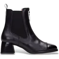 Hispanitas para mulher. HI243733 Botins de Couro Milan preto (39), 3 a 5cm, Zíper, Casual