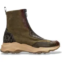 Hispanitas para mulher. CHI254321 Botins de Couro Nepal castanho (40), Marrom, 1 a 3cm, Zíper, Casual