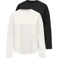 ONLY Camisa 'ONLHAPPY' preto / branco natural
