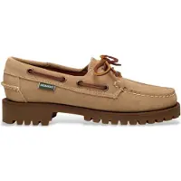Sebago para mulher. 75125EW Mocassins em pele Ranger bege (38), Couro, Plano, 1 a 3cm, Cordão, Casual, Clássico