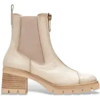 Hispanitas para mulher. HI243636 Botins Chelsea em pele bege (42), Couro, 5 a 8cm, Zíper, Casual