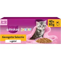 Whiskas Comida Húmida Para Gatos Junior Poultryjelly 40x85g