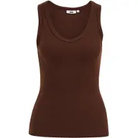 We fashion Top castanho de castanha