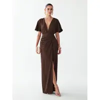 BWLDR Vestido de festa 'Jessi' castanho escuro