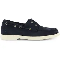 BOSS para homem. 50563130 Sapatos de barco em camurça com contraste azul-marinho (42), Plano, Cordão, Casual