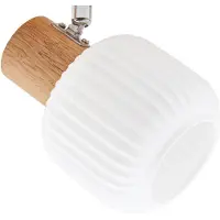 LINDBY Luz de teto Darla, com 3 lâmpadas, branco/tom de madeira