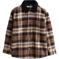 Next Camisa bege / navy / castanho