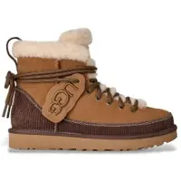 Ugg para mulher. 1180418 Botins de Pele Classic Heritage Lace-Up castanho (40), Couro, Marrom, Plano, Cordão, Casual