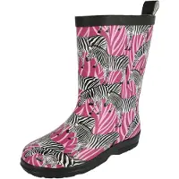 Beck Bota de borracha 'Zebra' cor-de-rosa / rosa escuro / preto / branco
