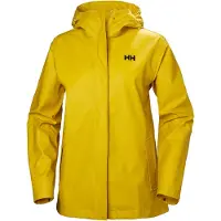 Helly Hansen para mulher. 53253 Casaco impermeável Moss amarelo (XL), Casual, Poliuretano