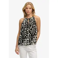Superdry para mulher. W6012102A Top de alças Beach preto (XS), Casual, Viscoso, Sem mangas / correias