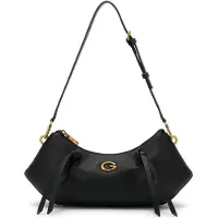 GUESS para mulher. HWBG2237180 Bolsa de ombro Allegra preta (OSFA), Preto, Casual, Poliuretano