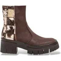 Art para mulher. 11374S27R003_012 Botins de couro 1374S Patchwork marrom (39), 3 a 5cm, Zíper, Casual