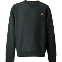 Carhartt WIP - Sweats - American Script Sweat Raven para Homem - Tamanho M - Verde