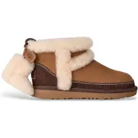 Ugg unisex para criança. 1180421K Botins de Pele Classic Mini II Heritage marrom (36), Couro, Plano, Nenhum, Casual, moda infantil