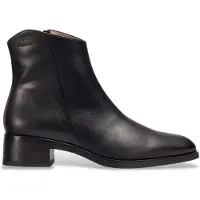 Wonders para mulher. D-1801 Botins em pele Bonjour preto (41), Couro, 3 a 5cm, Zíper, Casual
