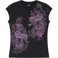 Ed Hardy Camisa 'Tattoo City' orquídea / amora / preto