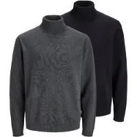 Jack & Jones Pullover 'JJEBASIC' acinzentado / preto