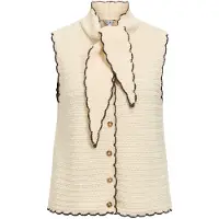 Object Colete de malha 'OBJJaina' creme / castanho