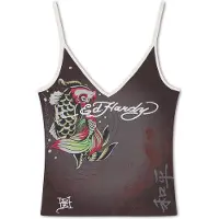 Ed Hardy Top castanho / mistura de cores
