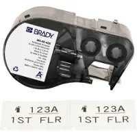 Brady M4-60-428 etiquetas de poliéster metalizado preto sobre cinza claro 25,4 mm x 50,8 mm