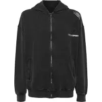 Plein sport Casaco em moletão preto / branco