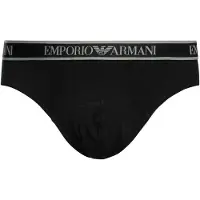 Emporio Armani para homem. EM000258_AF20669 Conjunto 3 Briefs de desenho preto (L), Homewear, Algodão