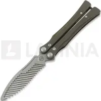 Maxace Balisong trainer Loran II Comb, Dark Brown Titanium