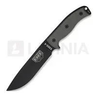 ESEE Model 6, black/black, tan plastic sheath