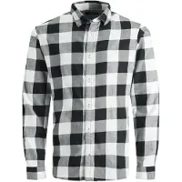Jack & Jones Camisa 'Gingham' preto / branco