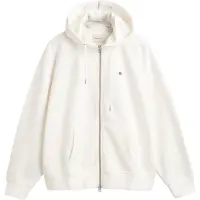 Gant para mulher. 4201412 Casaco com capuz e fecho de correr Shield branco (XL), Casual, Algodão