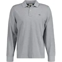 Gant para homem. 2230 Polo Shield Pique cinzento (5XL), Casual, Cinza, Algodão, Manga comprida