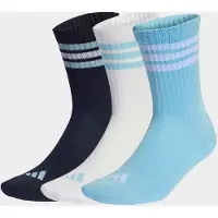 Adidas Meias 3-Stripes Cushioned Crew – Embalagem de 3 pares