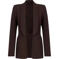 Anna field Blazer castanho escuro