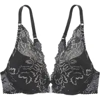 LASCANA Soutien cinzento-prateado / preto