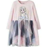Name it Vestido 'NMFSori Frozen' navy / azul céu / amarelo claro / rosa pastel