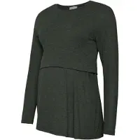 Mamalicious Camisa 'MLANABELLA' verde escuro