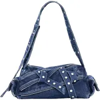 Desigual , Bolsa denim média 100% algodão, Mulher, AlgodÃO, Azul, U