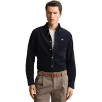 Gant para homem. 3250351 Camisa de bombazina Archive Shield marinho (L), Casual, Algodão, Clássico, Manga comprida