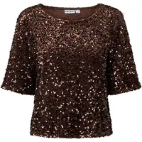 Pieces Blusa 'PCKAMMY' castanho