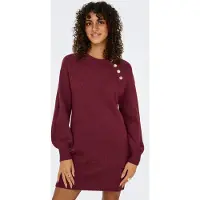 ONLY Vestido de malha 'Emma' vermelho vinho