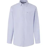 Pepe Jeans para homem. PM3091446 Camisa Rimini azul (S), Casual, Algodão, Manga comprida